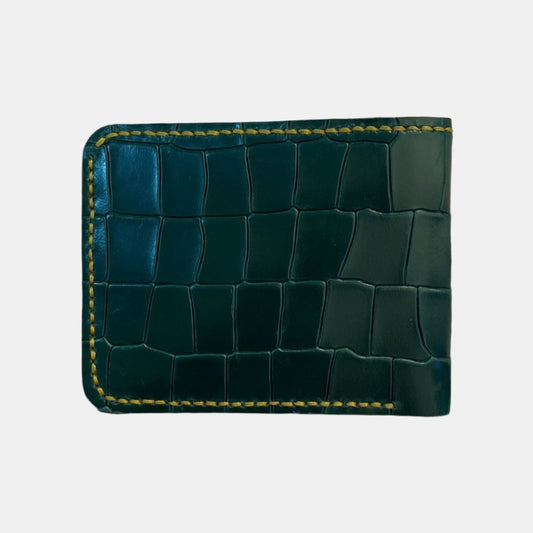 REGAL VELVET – NAWAL GREEN CROCODILE LEATHER WALLET