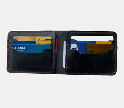 ROYAL EBONY – NAWAL BLACK BIFOLD LEATHER WALLET